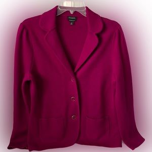 Talbots 100% Merino Wool Sweater Blazer, Size M